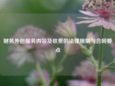财务外包服务内容及收费的法律规制与合同要点