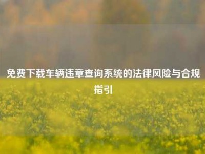 免费下载车辆违章查询系统的法律风险与合规指引