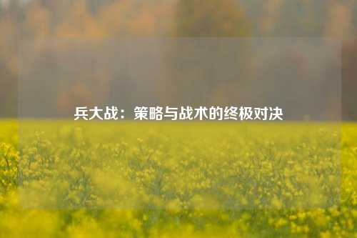 兵大战：策略与战术的终极对决